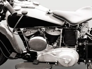 GASOLINE IMAGES - Vintage American V-Twin engine (detail)