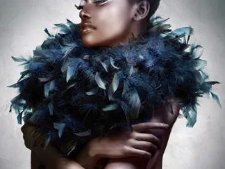 JULIAN LAUREN - Woman with Feathered Scarf