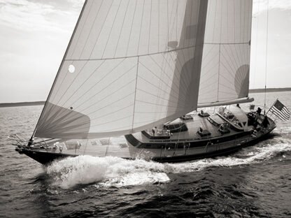 NEIL RABINOWITZ - Sailboat Leaning to the Side (BW)