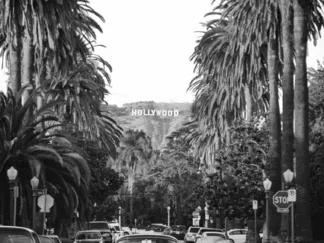 GASOLINE IMAGES - Boulevard in Hollywood (BW)