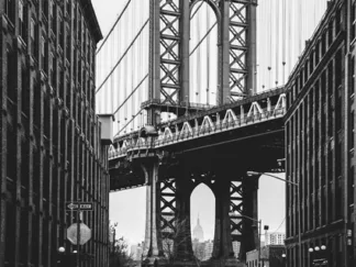 GASOLINE IMAGES - By the Manhattan Bridge (BW)
