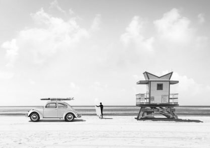 GASOLINE IMAGES - Waiting for the Waves, Miami Beach (BW)