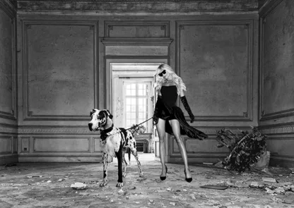 JULIAN LAUREN - Unconventional Womanscape in the Palace (BW)