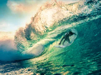 PANGEA IMAGES - Surfing at Sunset, Australia