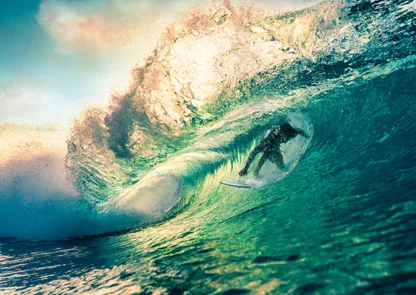 PANGEA IMAGES - Surfing at Sunset, Australia