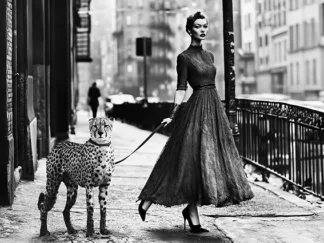 HAUTE PHOTO COLLECTION - Walking the Pet in London, 1950