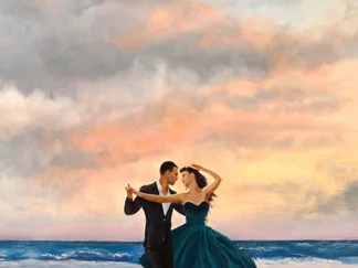 PIERRE BENSON - Dancing on the Beach (detail)