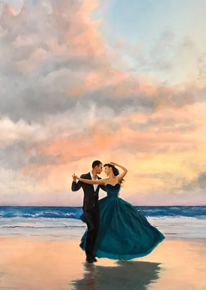 PIERRE BENSON - Dancing on the Beach (detail)