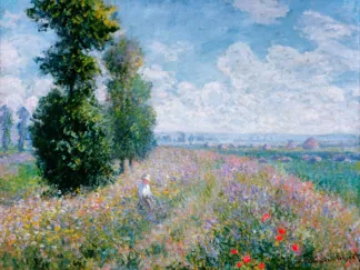 CLAUDE MONET - Meadow with Poplars (detail)