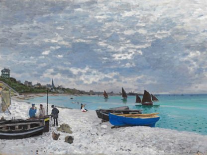 CLAUDE MONET - The Beach at Sainte-Adresse