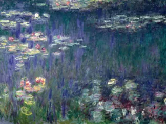 CLAUDE MONET - Waterlilies: Green Reflections
