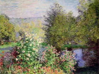 CLAUDE MONET - A Corner of the Garden at Montgeron