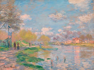 CLAUDE MONET - Spring by the Seine
