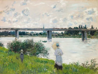 CLAUDE MONET - The Promenade with the Railroad Bridge, Argenteuil