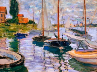 CLAUDE MONET - Voiliers sur la Seine