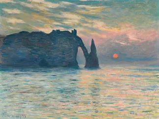 CLAUDE MONET - Sunrise at Etretat