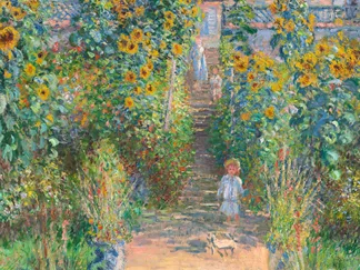 CLAUDE MONET - The Artist's Garden at Vétheuil, 1881