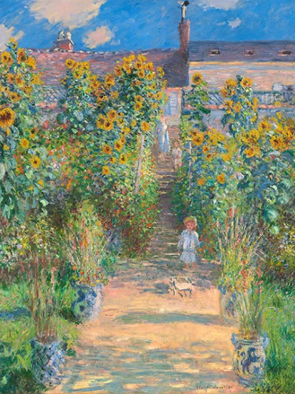CLAUDE MONET - The Artist's Garden at Vétheuil, 1881