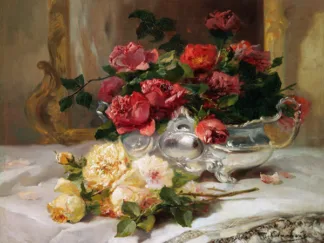 EUGENE HENRI CAUCHOIS - Roses on a Dressing Table