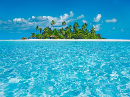 FRANK KRAHMER - Tropical Lagoon with Palm Island, Maldives