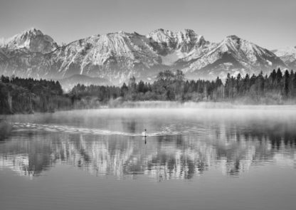 FRANK KRAHMER - Allgaeu Alps and Hopfensee Lake, Bavaria, Germany (BW)