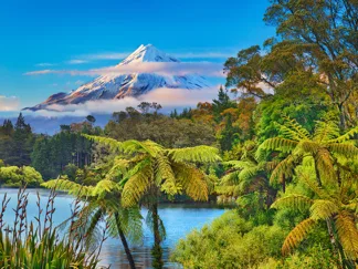 FRANK KRAHMER - Taranaki Mountain and Lake Mangamahoe, New Zealand