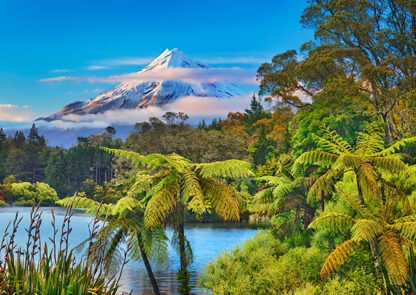 FRANK KRAHMER - Taranaki Mountain and Lake Mangamahoe, New Zealand