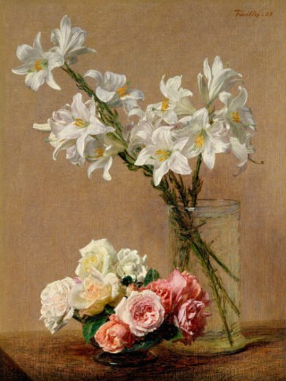 HENRI FANTIN-LATOUR - Roses and Lilies