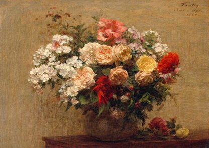 HENRI FANTIN-LATOUR - Vase with Summer Flowers