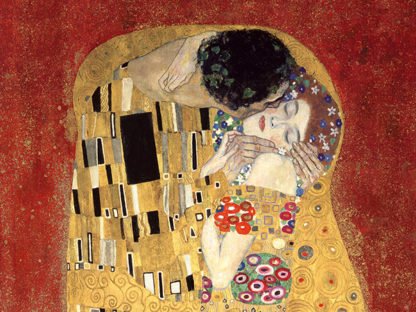 GUSTAV KLIMT - The Kiss, Detail (Red Variation)