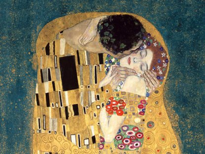 GUSTAV KLIMT - The Kiss, detail (Blue variation)