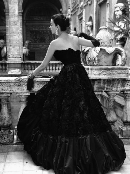 GENEVIEVE NAYLOR - Black Evening Dress, Roma 1952 (detail)