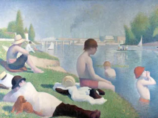 GEORGES SEURAT - Bathers at Asnieres (detail)
