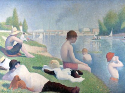 GEORGES SEURAT - Bathers at Asnieres (detail)