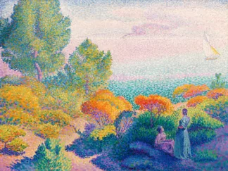 HENRI EDMOND CROSS - Two Women by the Shore, Mediterranean