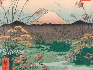 ANDO HIROSHIGE - Otsuki Plain in Kai Province