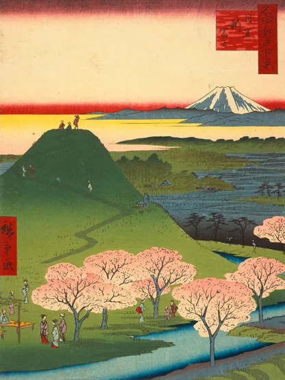 ANDO HIROSHIGE - New Fuji, Meguro
