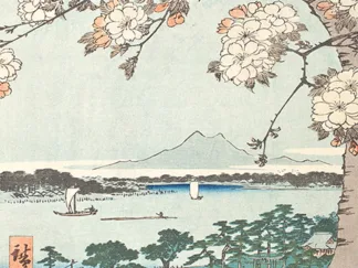 ANDO HIROSHIGE - Suijin Shrine and Massaki on the Sumida River