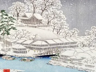 KATSUSHIKA HOKUSAI - Paysage sous la Neige