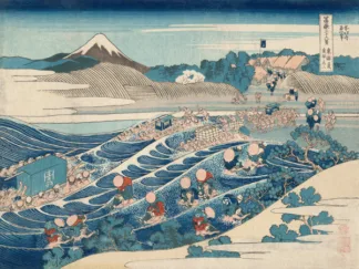 KATSUSHIKA HOKUSAI - Fuji Seen from Kanaya on the Tokaido (From 36 Views of Mount Fuji)