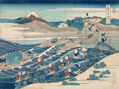 KATSUSHIKA HOKUSAI - Fuji Seen from Kanaya on the Tokaido (From 36 Views of Mount Fuji)