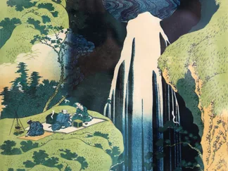 KATSUSHIKA HOKUSAI - Kamida-Ga-Taki Waterfall