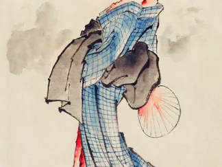 KATSUSHIKA HOKUSAI - Coutesan