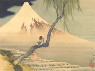 KATSUSHIKA HOKUSAI - Boy Viewing Mount Fuji