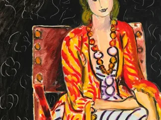 HENRI MATISSE - Woman Seated with Black Background, 1942