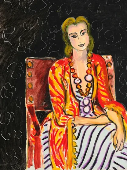 HENRI MATISSE - Woman Seated with Black Background, 1942