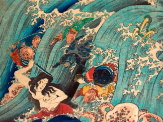 KUNIYOSHI UTAGAWA - Recovering a Jewel from the Palace of the Dragon King I