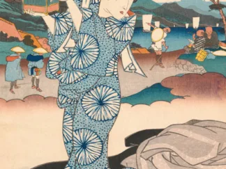 KEISAI EISEN - Standing Woman with Box