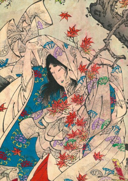 TSUKIOKA YOSHITOSHI - Maple leaf Gathering