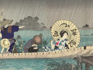 YOSHU (HASHIMOTO) CHIKANOBU - Between the Banks of the Sumida Bokutei I
